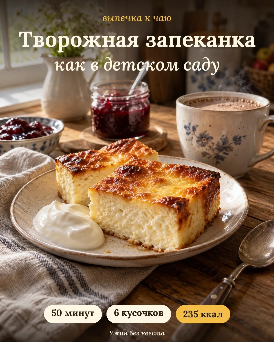 Творожная запеканка как в детском саду 🍰