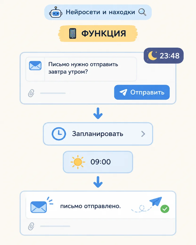 📅 Письмо нужно отправить завтра утром? Не ставьте будильник