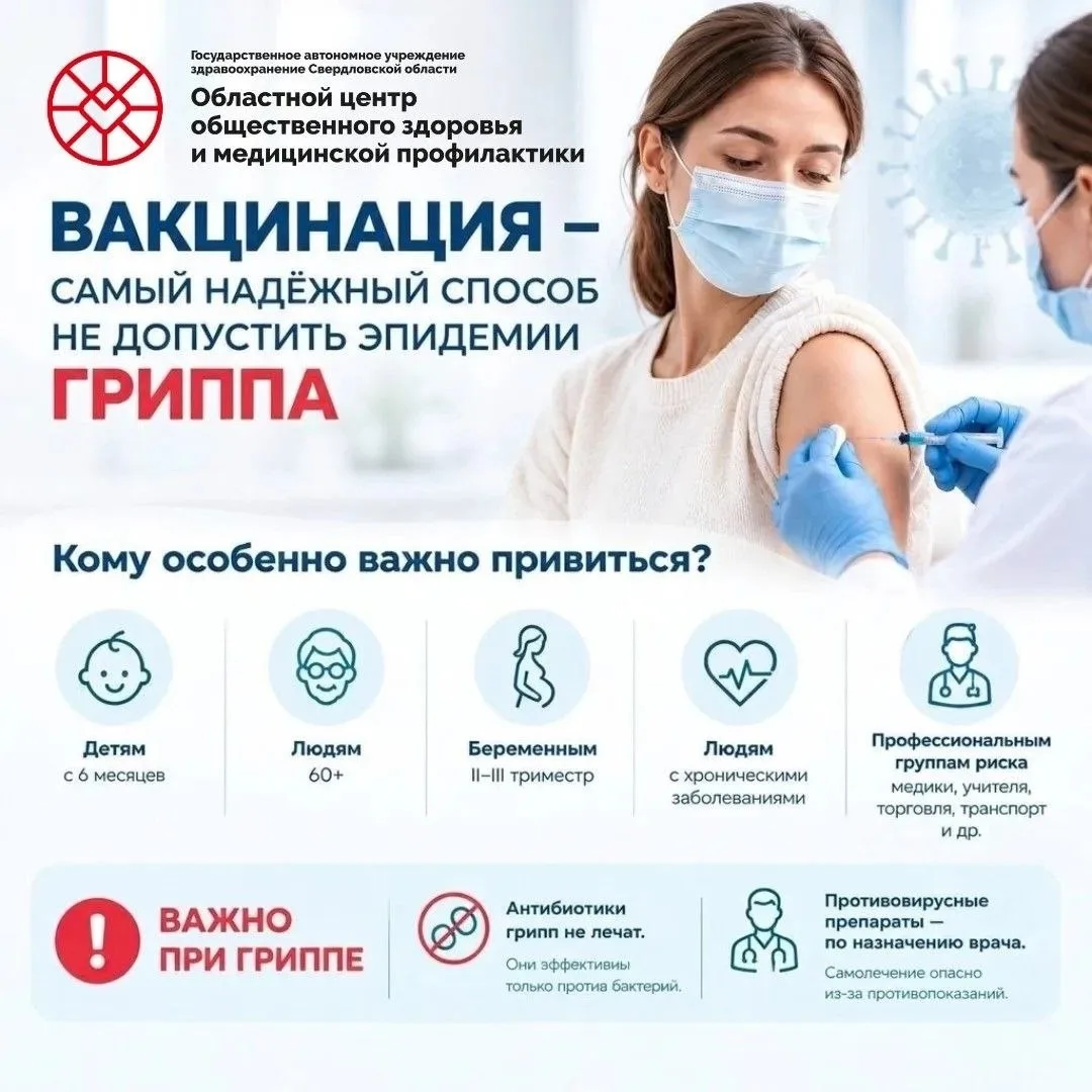 Вакцинация – самый надёжный способ не допустить эпидемии гриппа