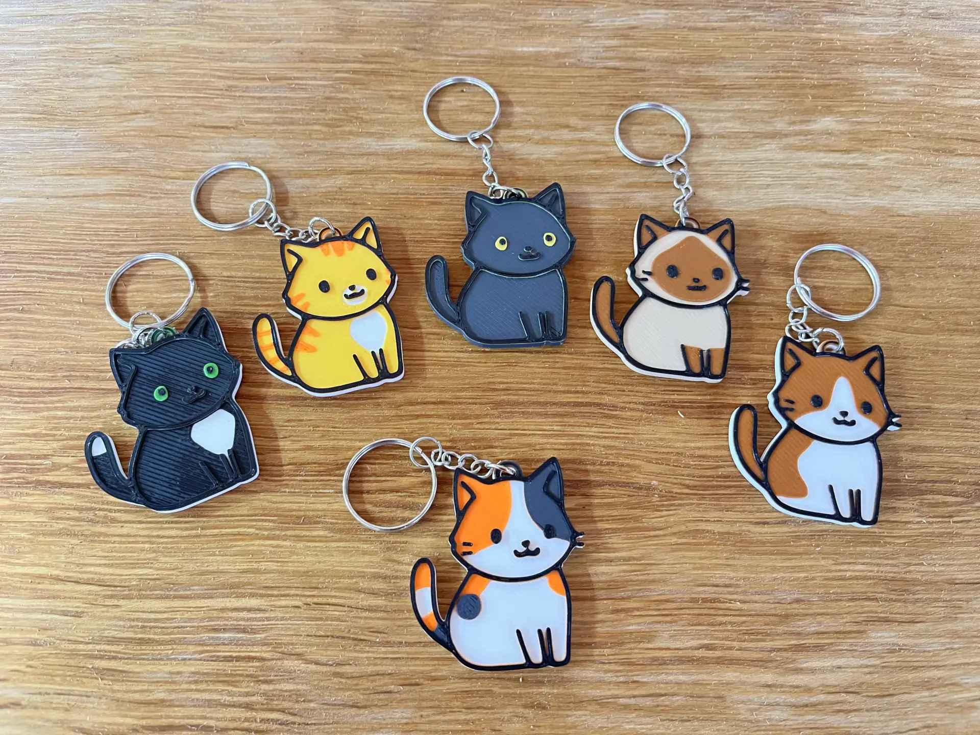 Милый котик-брелок поднимет настроение и украсит ключи 🐱 Печатай — и пусть удача всегд...