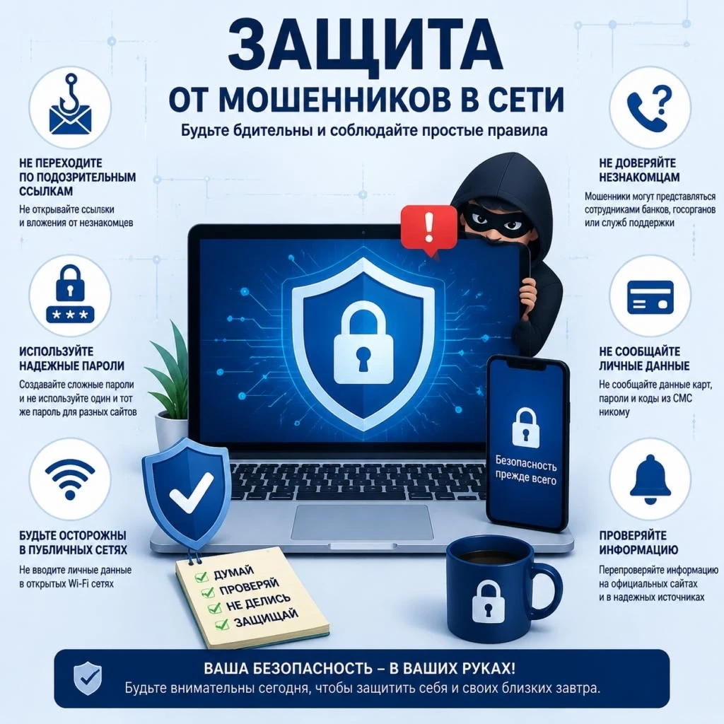 Береги свои данные: как защититься от мошенников в сети