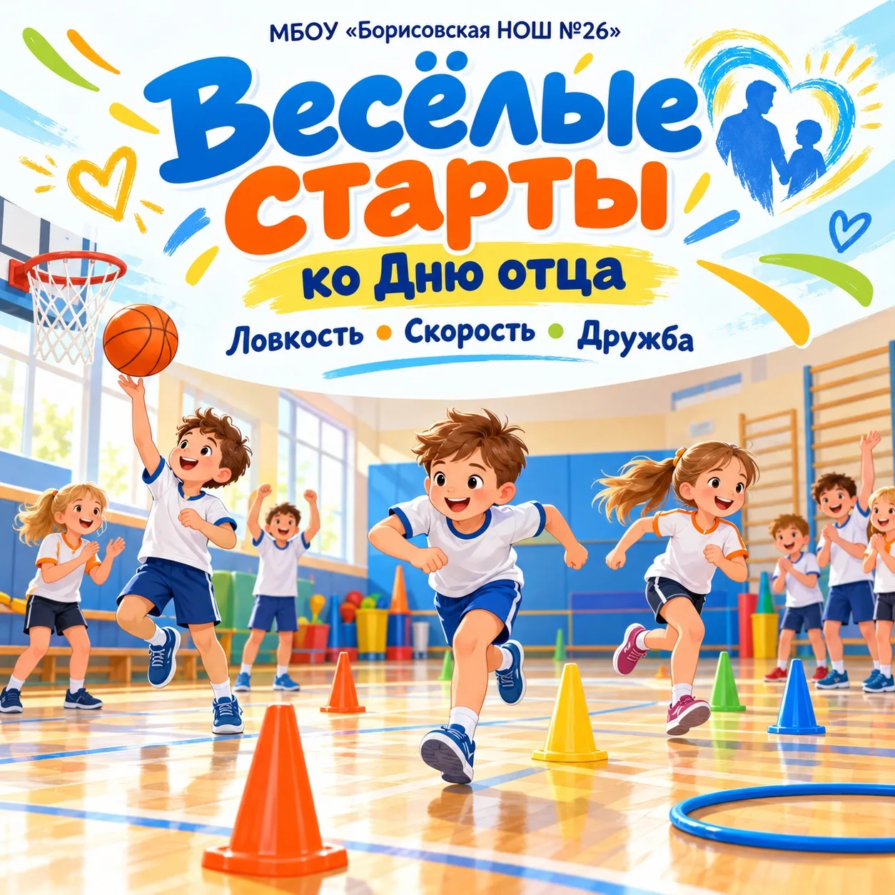 🏆💙 «ВЕСЁЛЫЕ СТАРТЫ»: НАШИ ПОБЕДЫ — ДЛЯ ПАП!