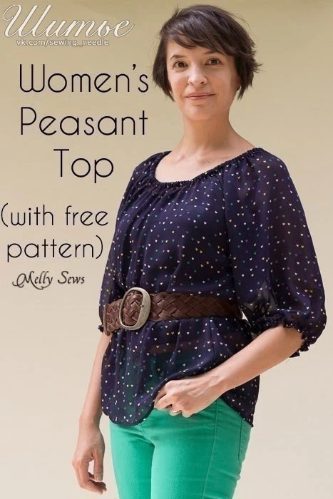 Sew a Peasant Top Pattern for Women - Melly Sews