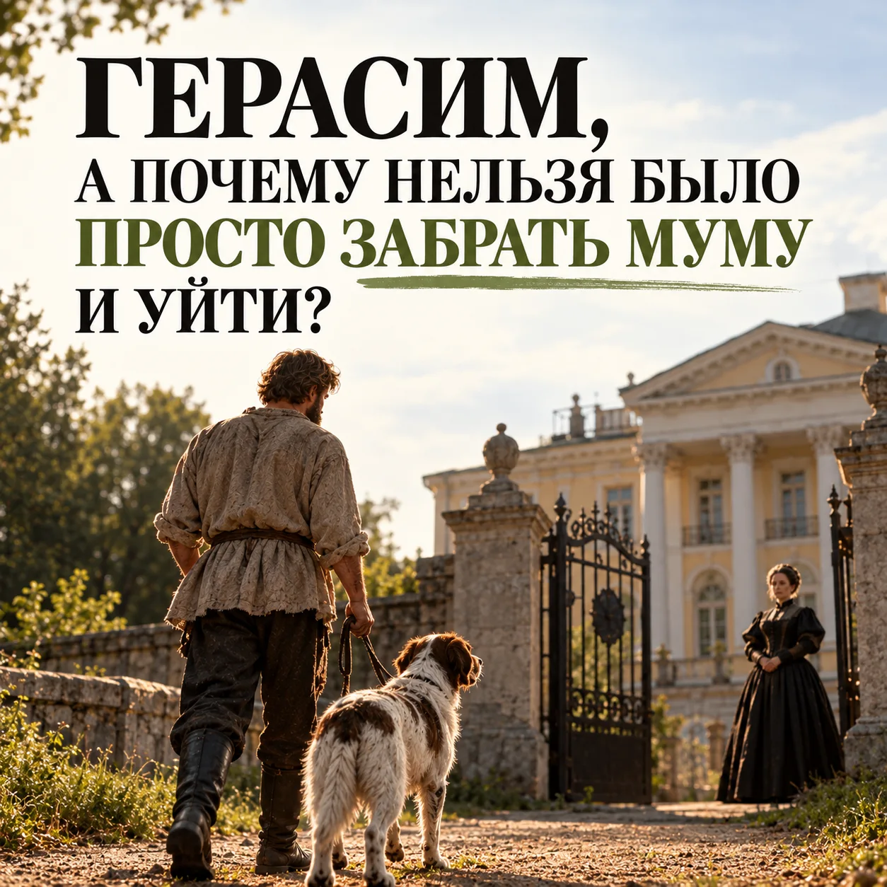 Главный вопрос после «Муму»: Герасим, ну почему ты просто не ушёл с собакой? 😭