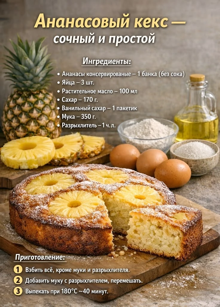 Ананасовый кекс