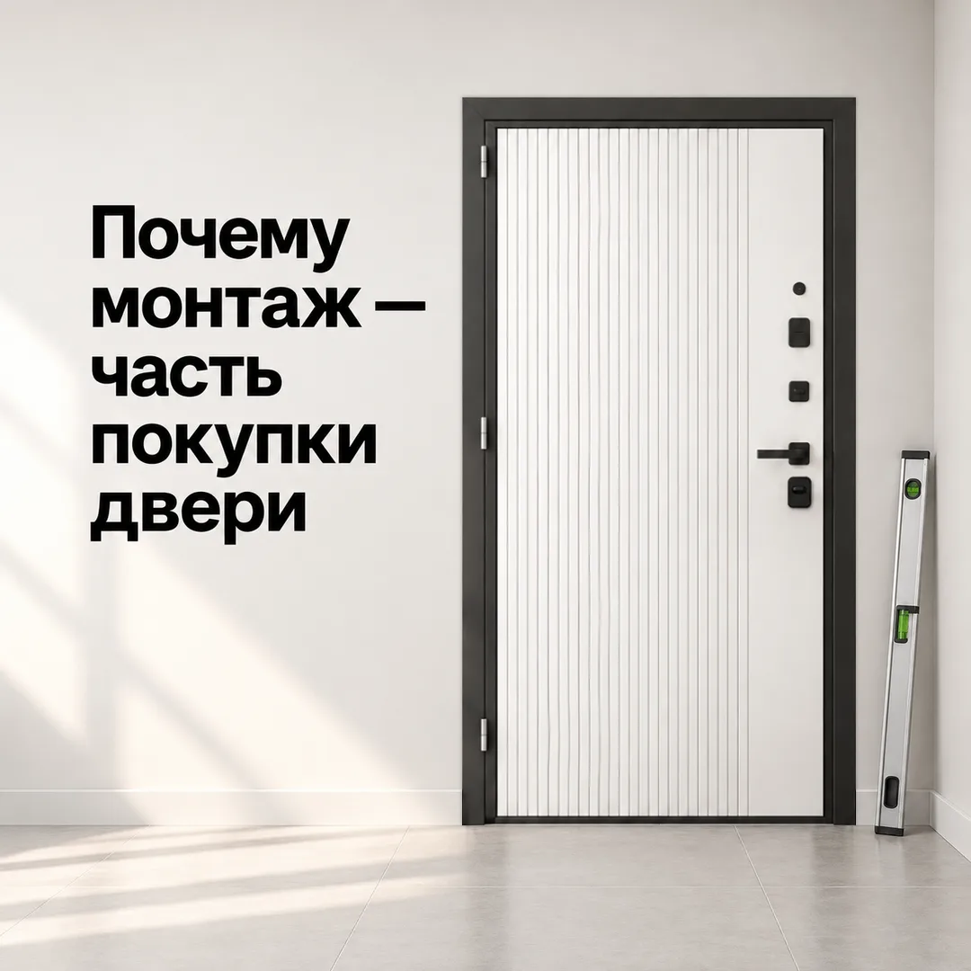 Почему монтаж - часть покупки двери