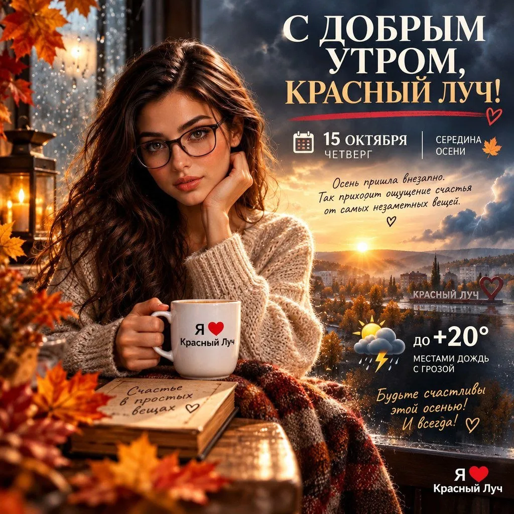 С добрым утром, Красный Луч! На календаре 15 октября, четверг. Середина осени.