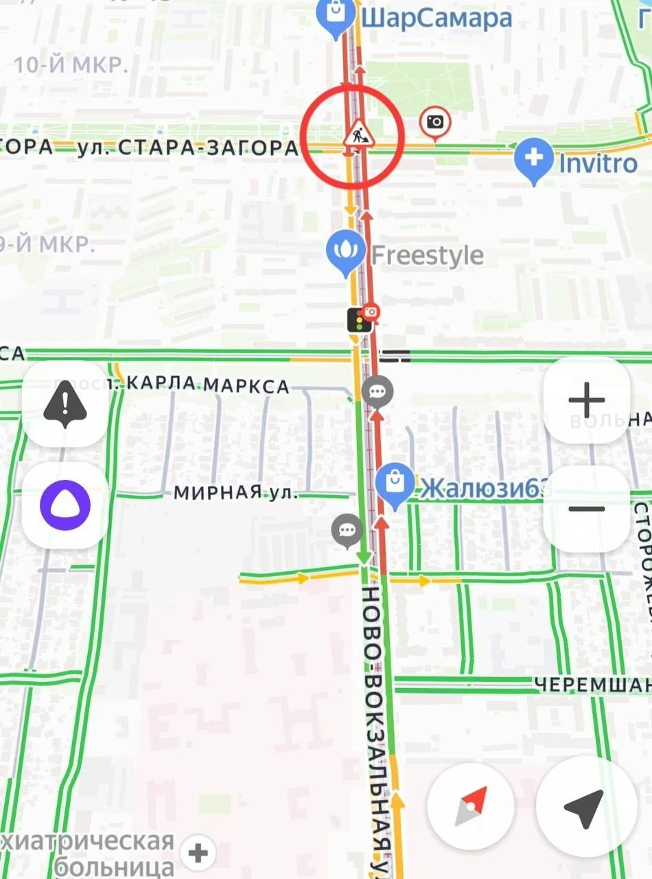 В Самаре перекрыли перекресток Стара-Загора и Ново-Вокзальной из-за ремонта трамвайных ...