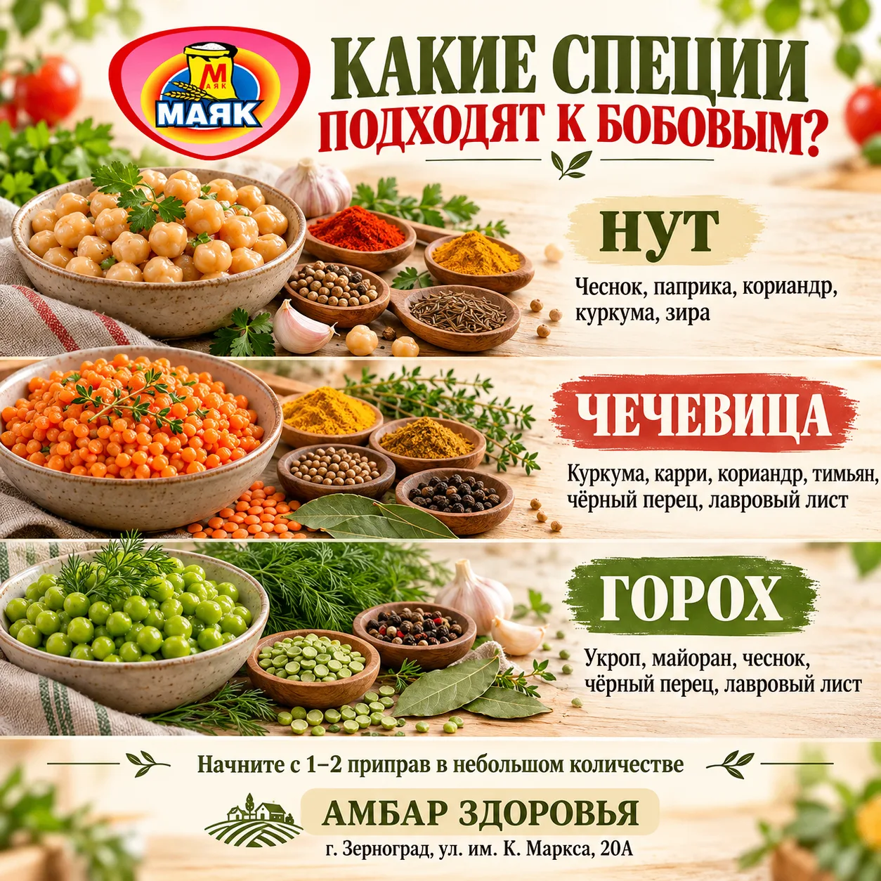 КАКИЕ СПЕЦИИ ПОДХОДЯТ К БОБОВЫМ?