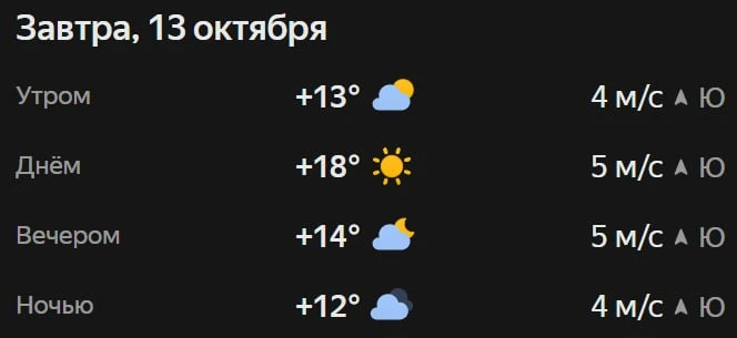 Прогноз погоды ☀️