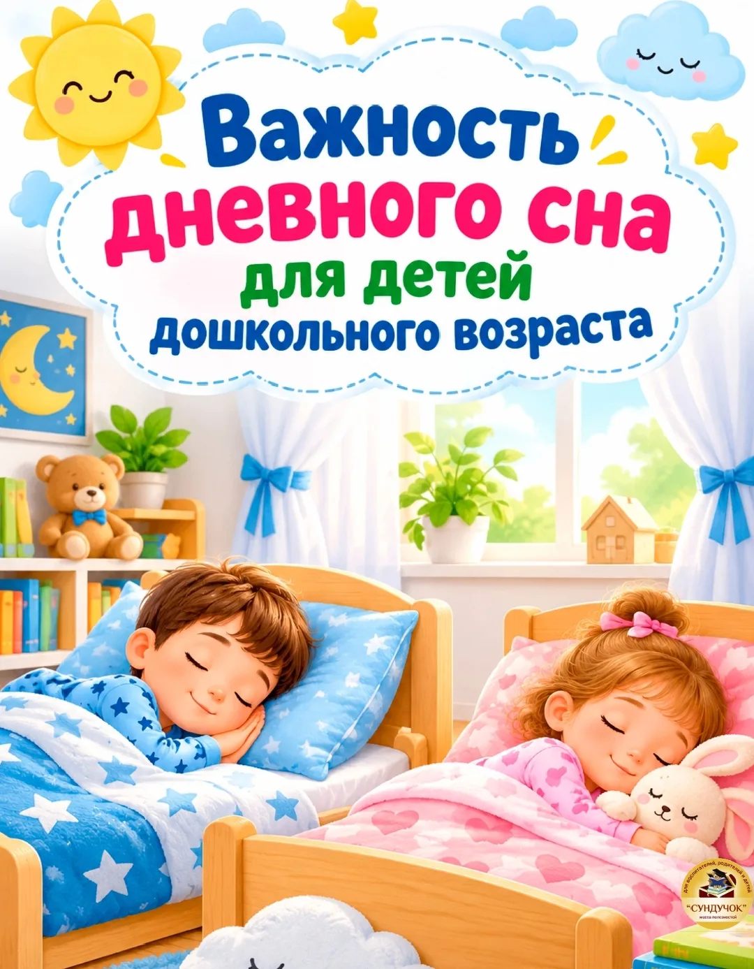 Дневной сон 🌝 — важная составляющая режима дня дошкольника, которая напрямую влияет на...