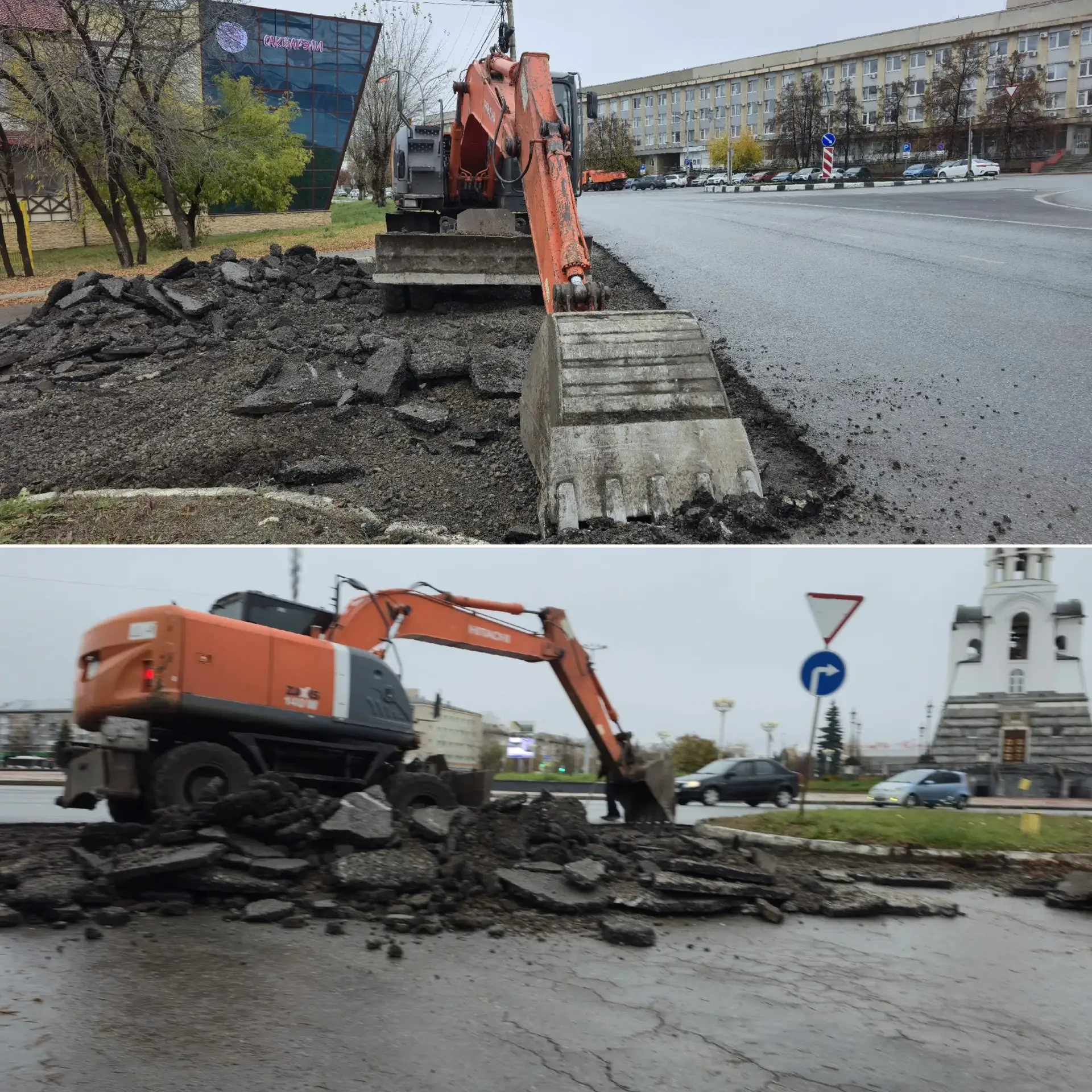 В Каменске ремонтируют проезд к Каменским термам от улицы Кадочникова. Подрядчик из Чел...