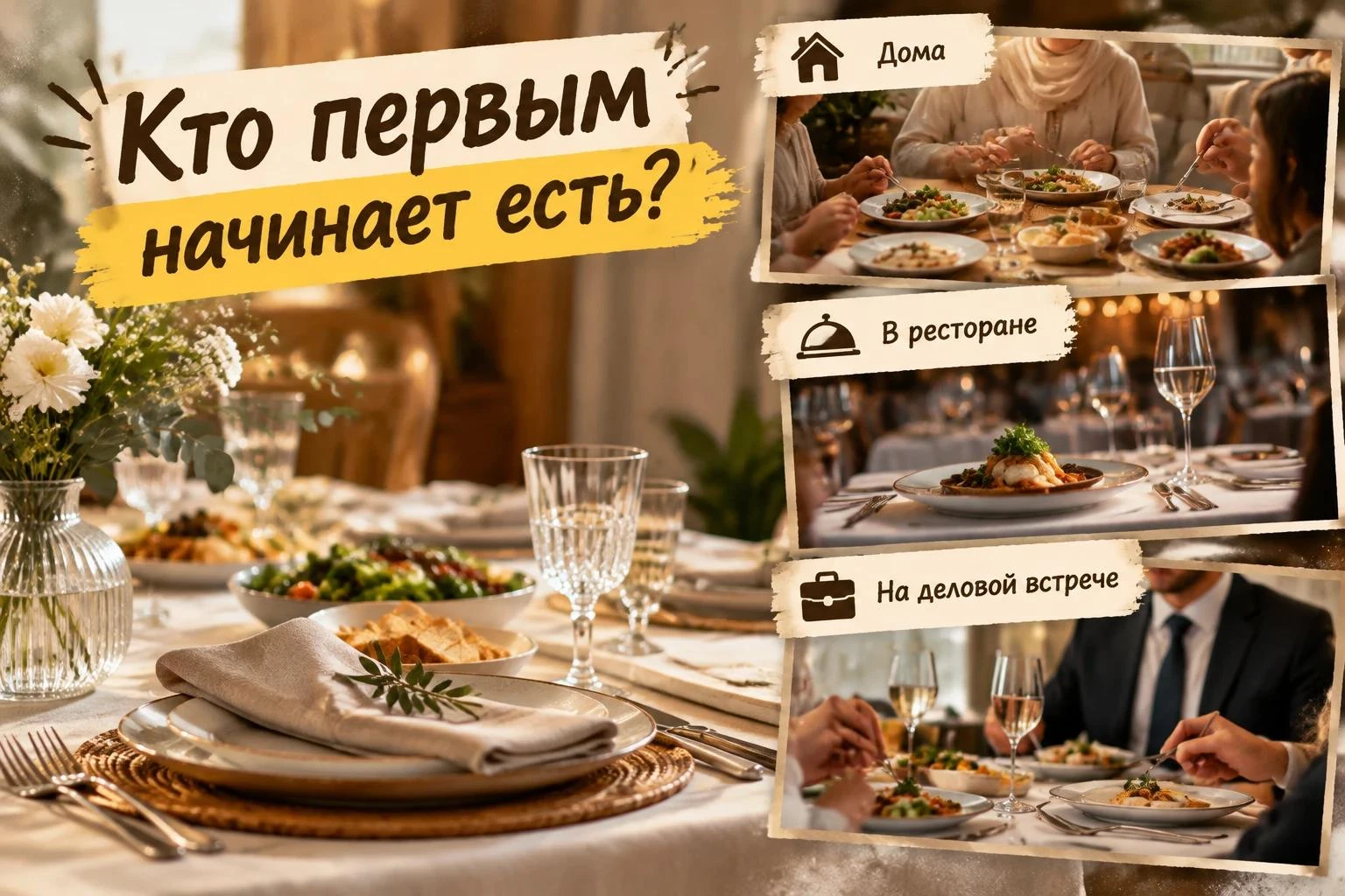 🍽️ Кто первым начинает есть?