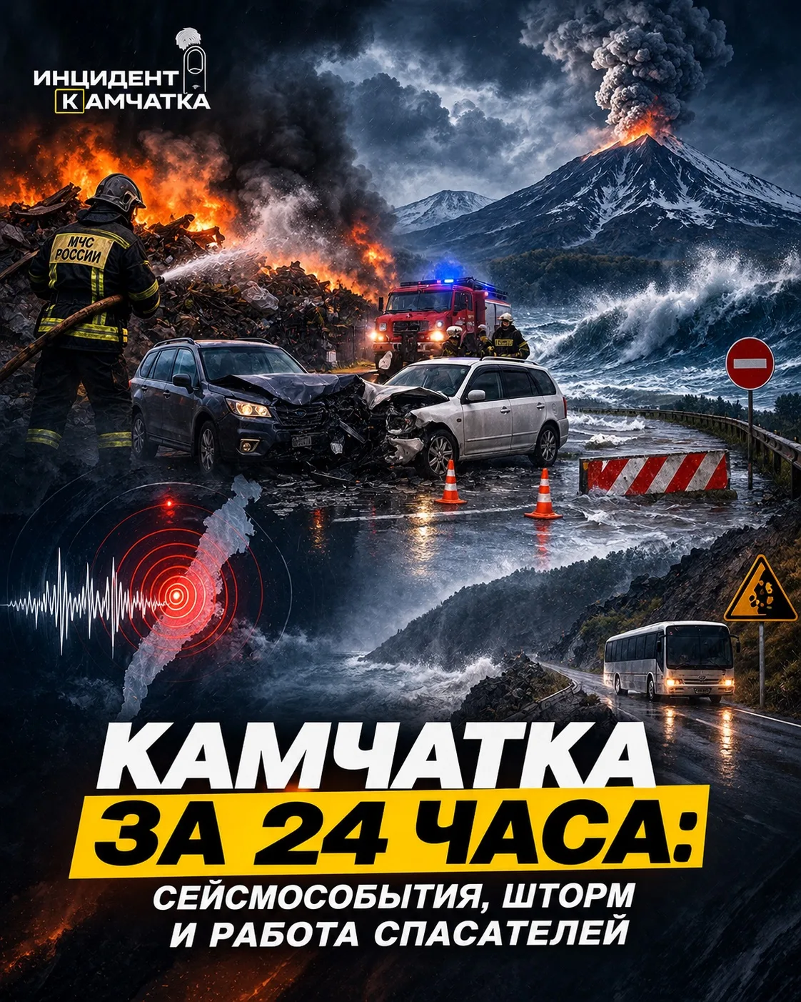 Землетрясение, огонь и шторм