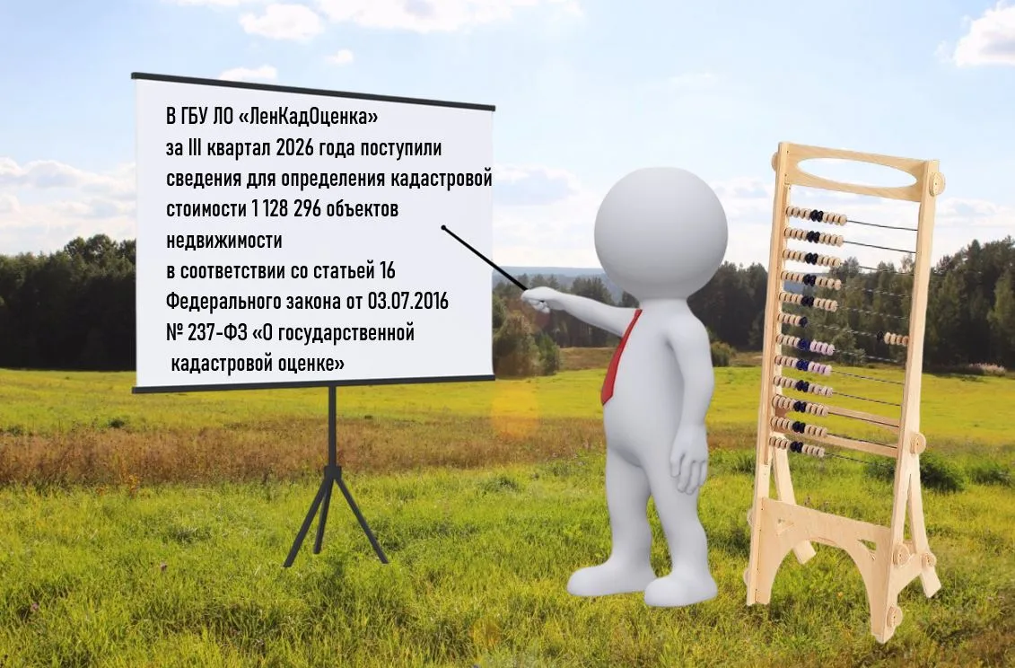 В ГБУ ЛО «ЛенКадОценка» за III квартал 2026 года поступили сведения для определения кад...