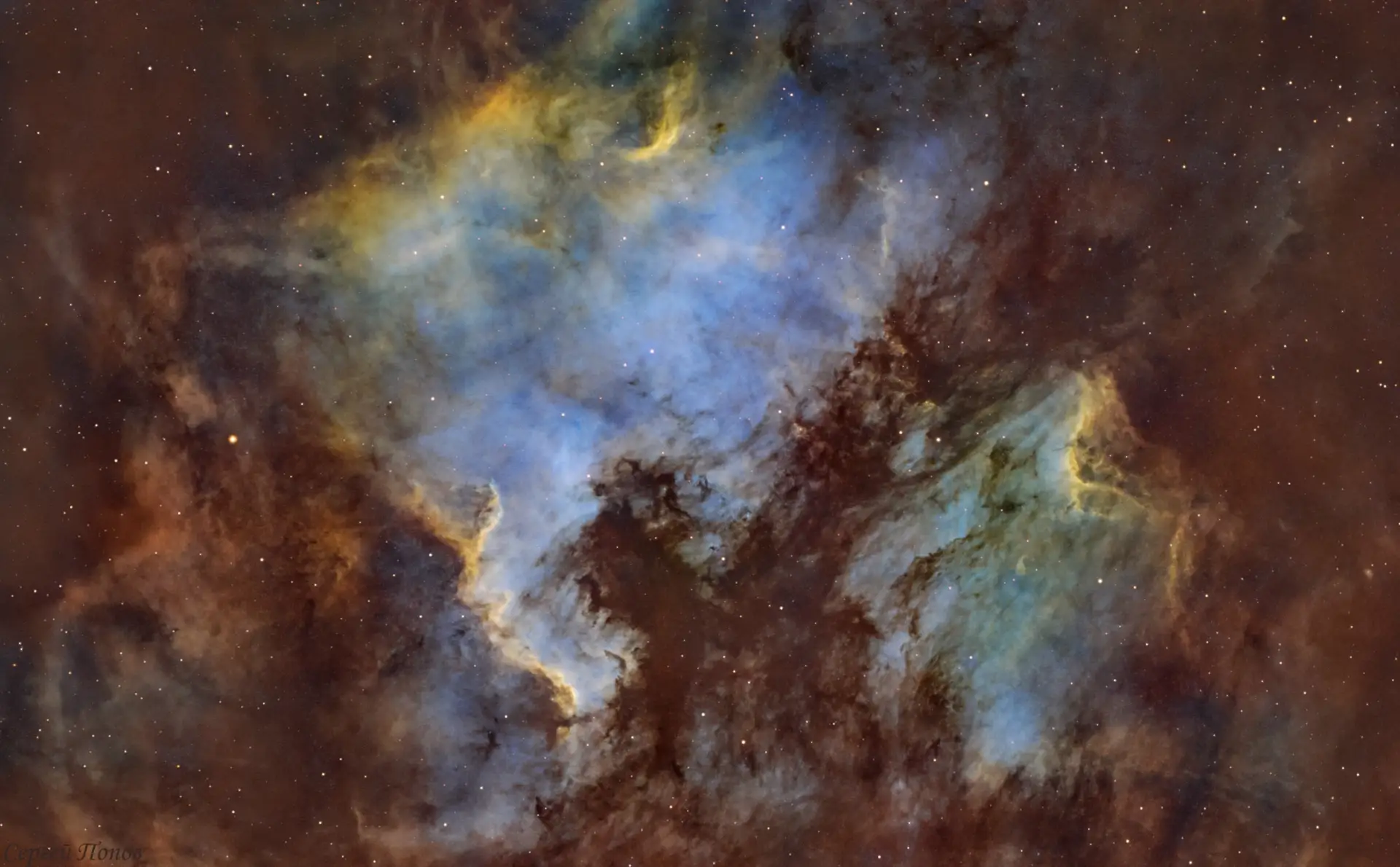 ✨Туманности Северная Америка (NGC 7000) и Пеликан (IC 5070) - это области ионизированно...