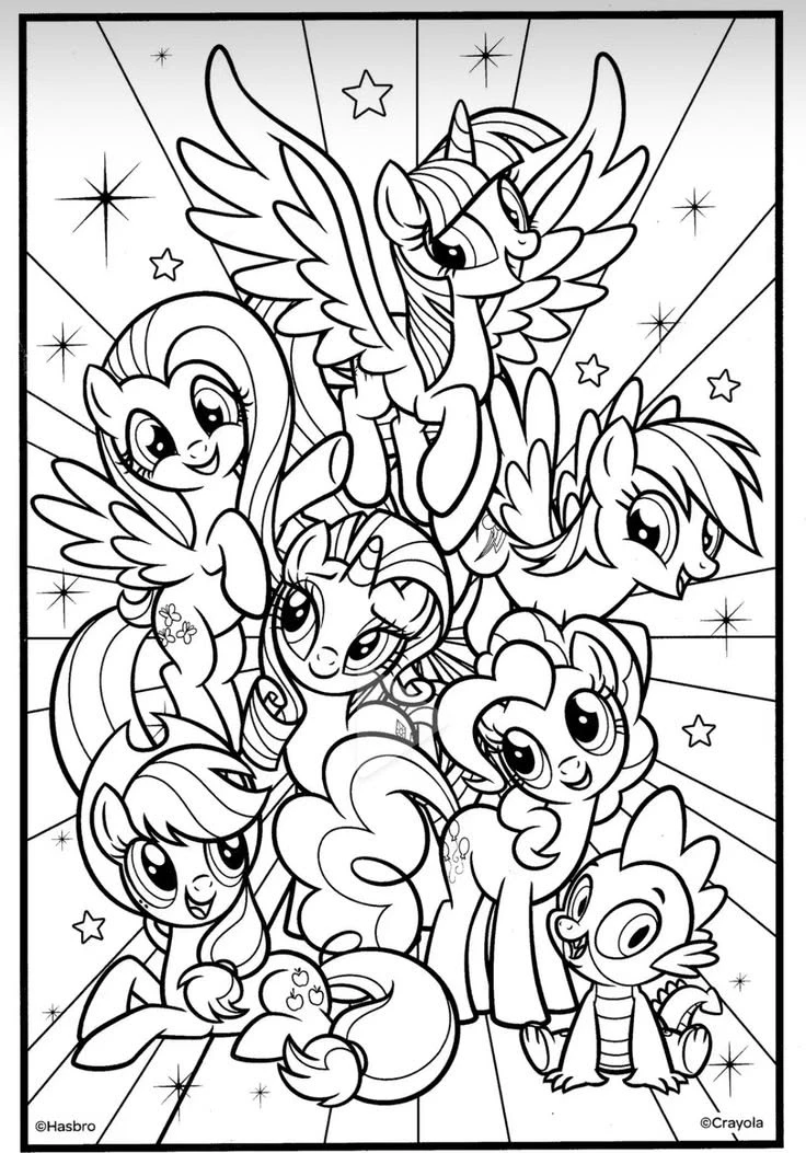 Раскраски с май литл пони 🦄