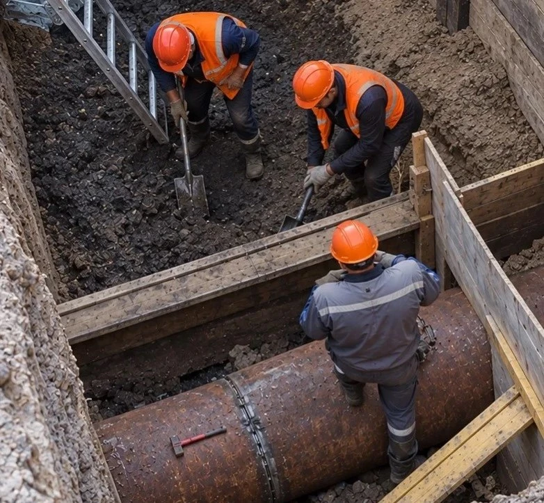 🛠РВК‑Воронеж восстановил поврежденный коллектор в центре города