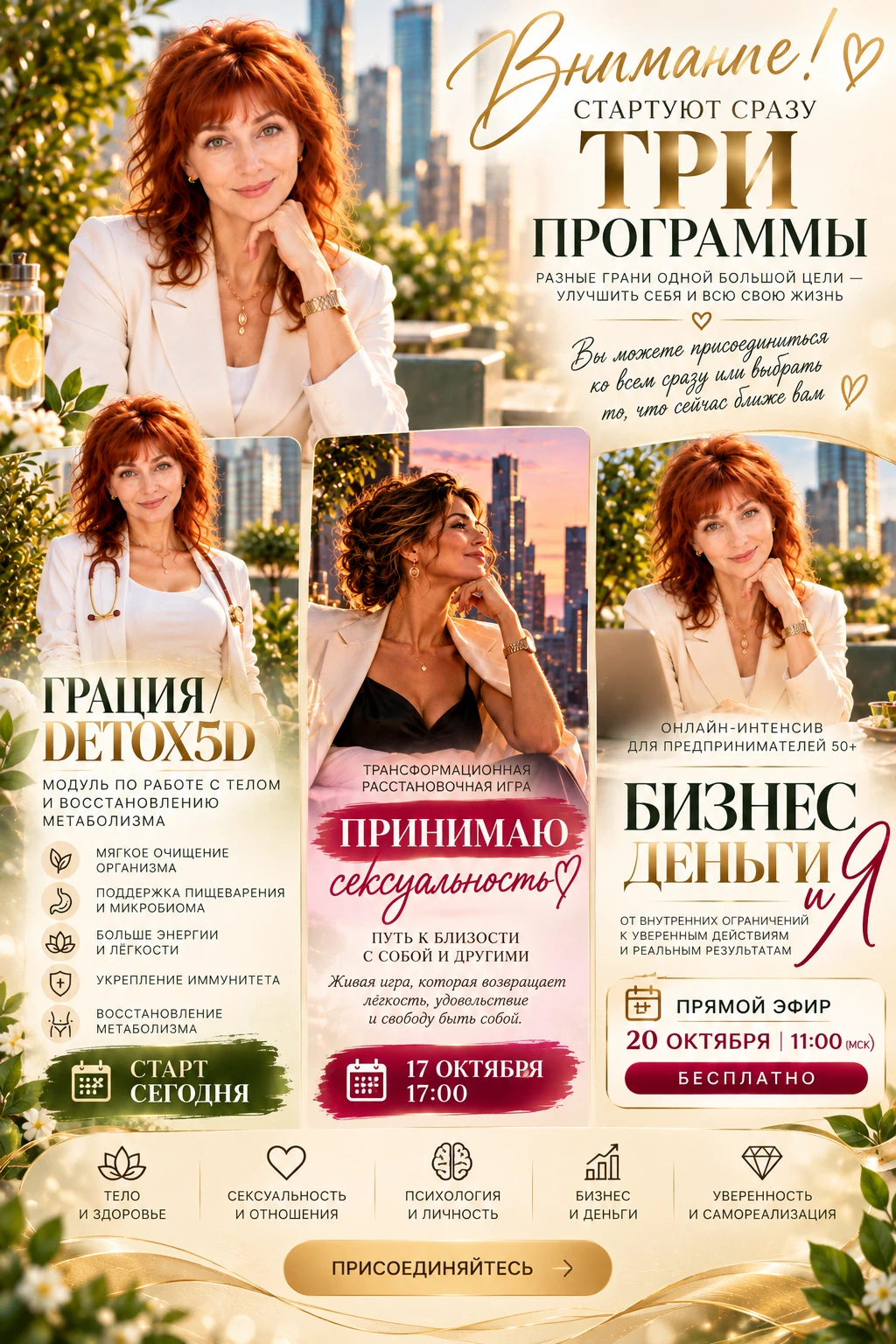 ВНИМАНИЕ !!! Друзья с радостью приглашаю вас на 3 программы , которые отражают разные г...