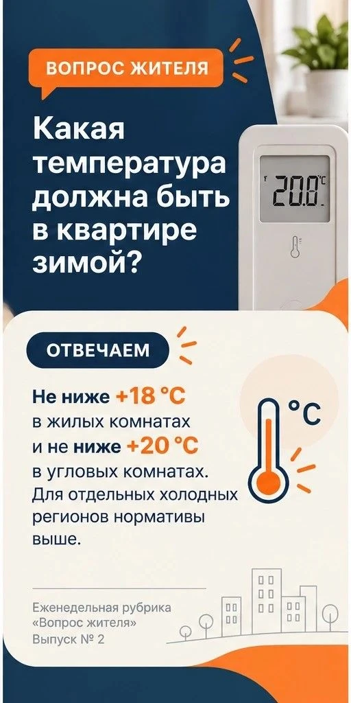 ❓ Сколько градусов должно быть в квартире в отопительный сезон?
