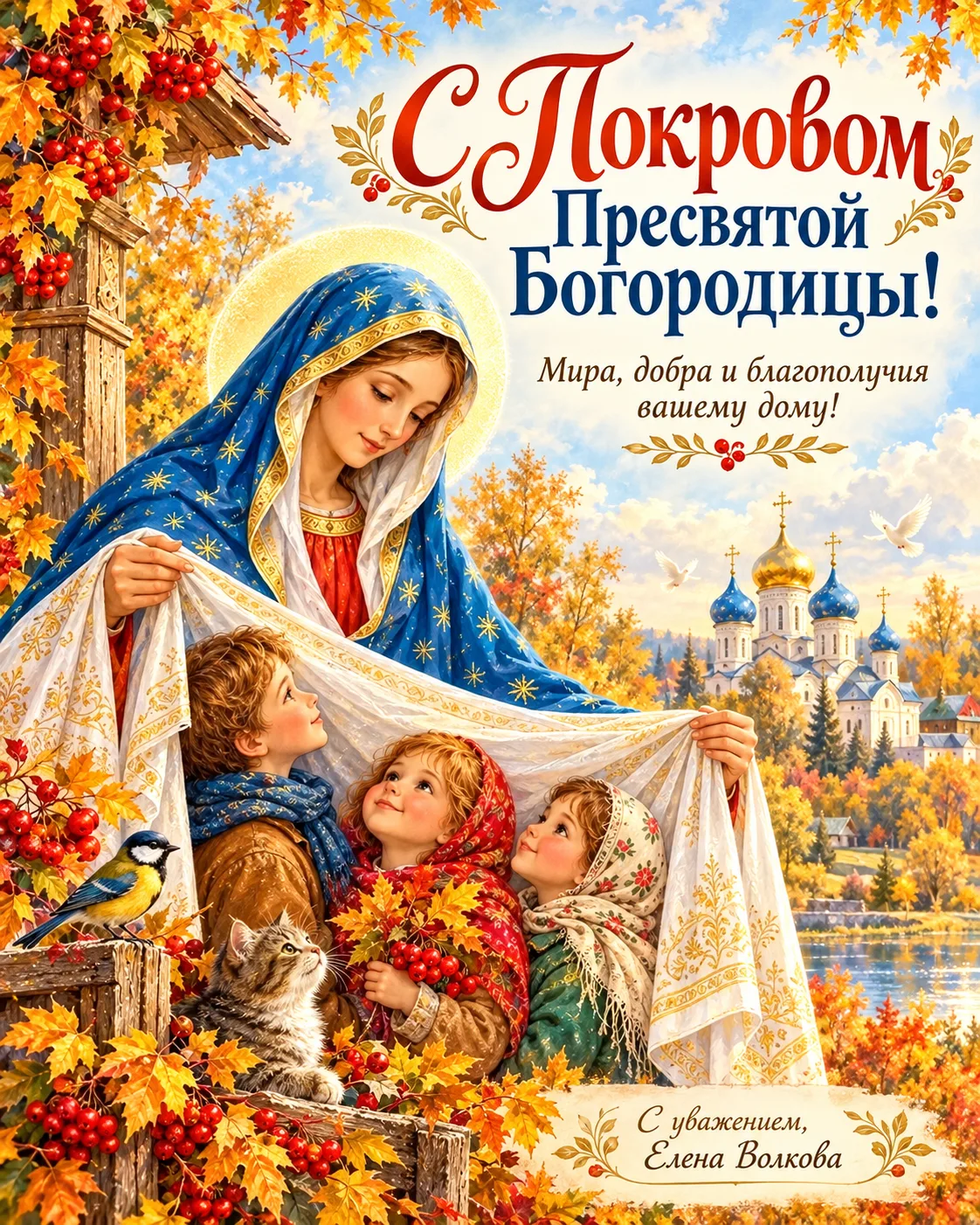 🕊 Дорогие севастопольцы! Поздравляю православных христиан с Покровом Пресвятой Богород...