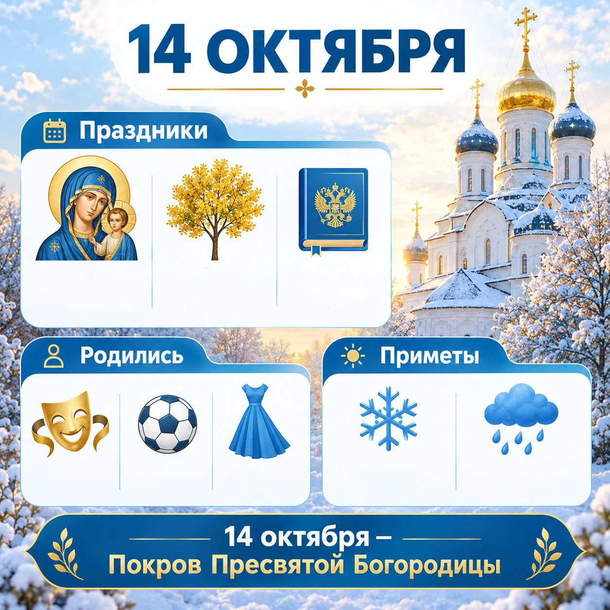 📅 А какой сегодня день? 14 октября 2026