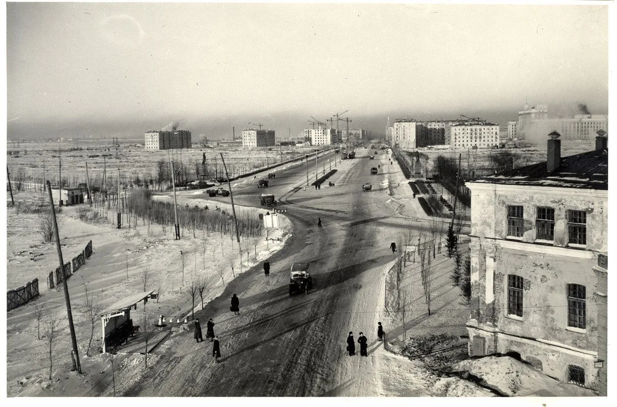 Ленинград в 1955–56 годах. Вид на Среднюю Рогатку – сейчас прямо на этом месте располаг...