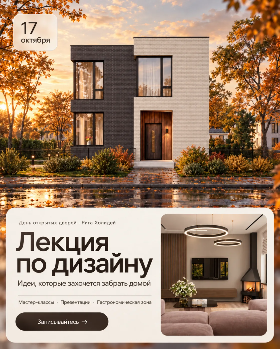 🤩 17 октября вы можете приехать за домом, а уехать с кучей идей для его обустройства!