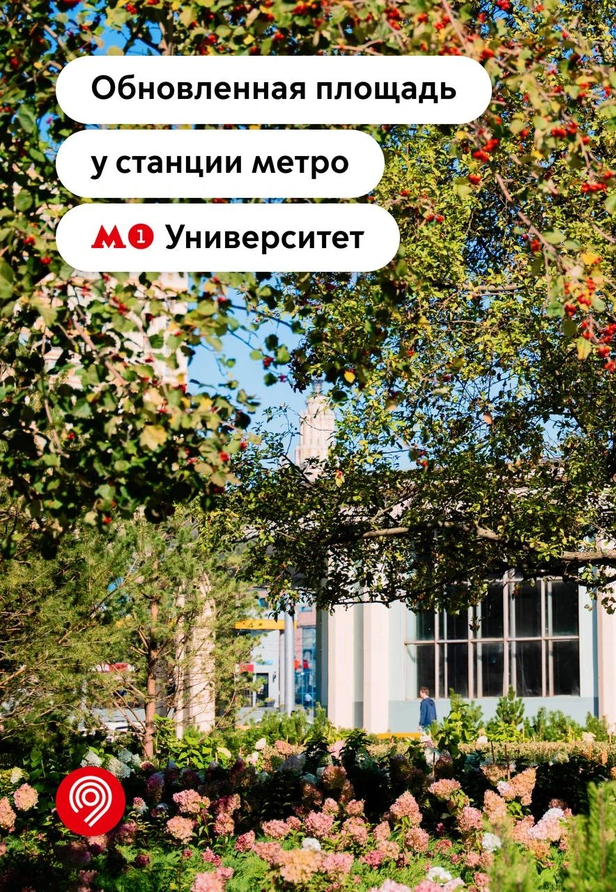 🌳 Площадь у метро «Университет» благоустроили