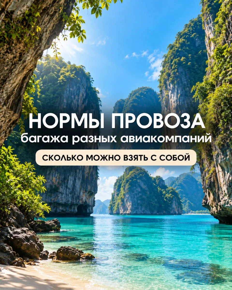 Нормы провоза багажа разных авиакомпаний✈️