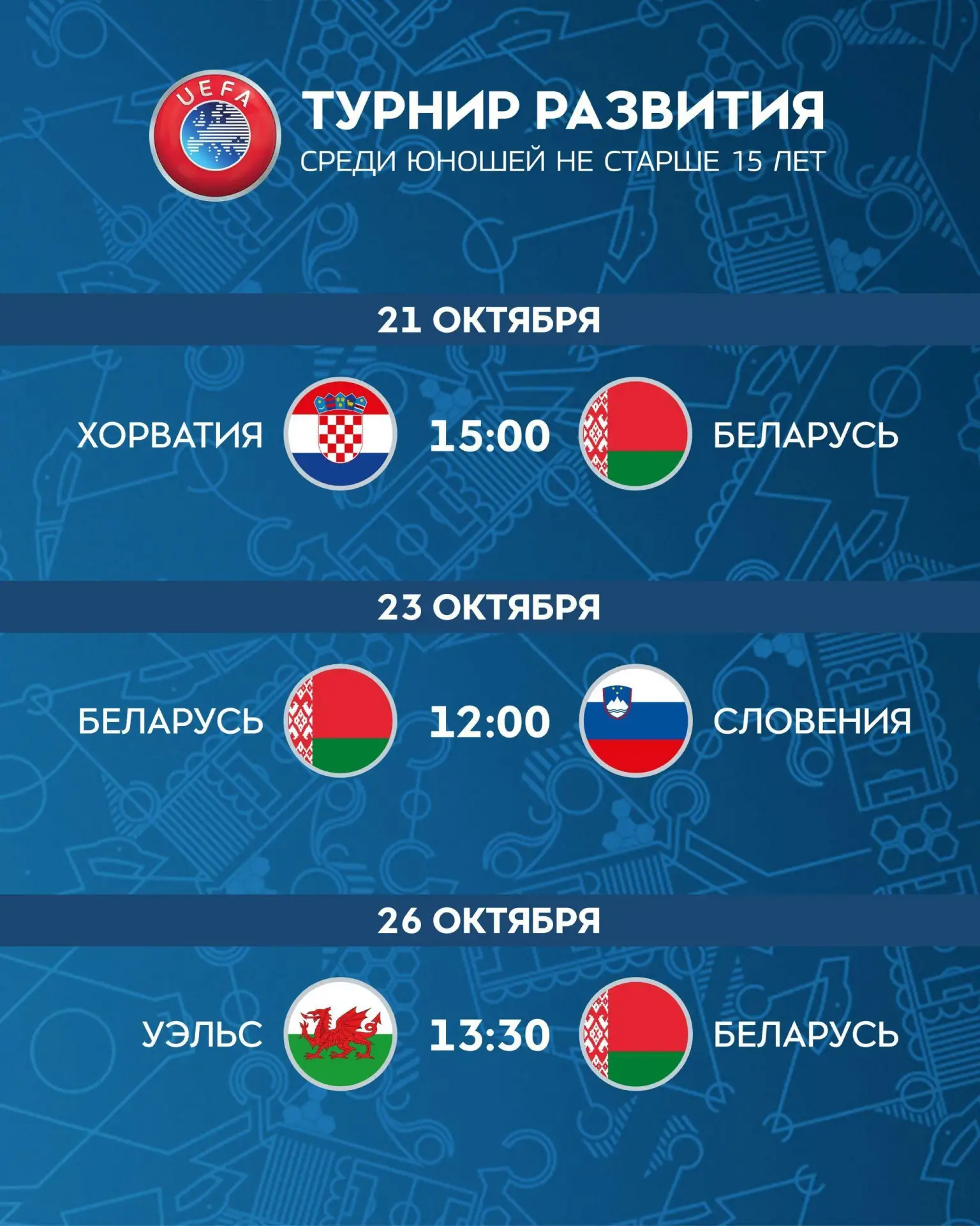 🏆🇧🇾 Сборная Беларуси 2012 г.р. примет участие в Турнире Развития УЕФА в Хорватии