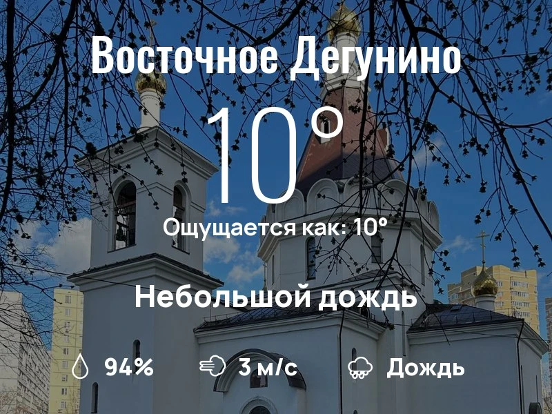 Что с погодой в Восточном Дегунино?