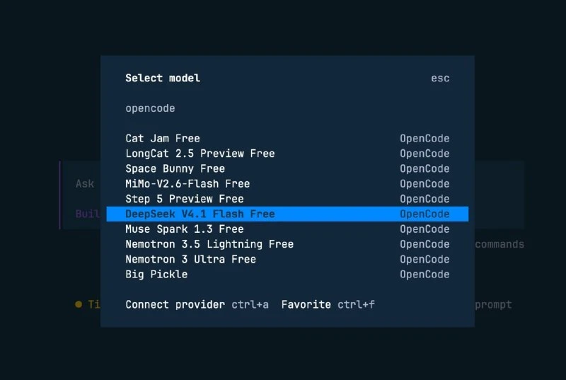 Хорошие новости: DeepSeek V4.1 Flash теперь можно бесплатно использовать в OpenCode.