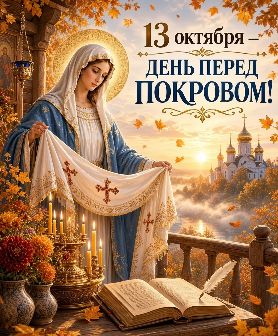 🌧️ 13 октября — канун Покрова: день большой силы