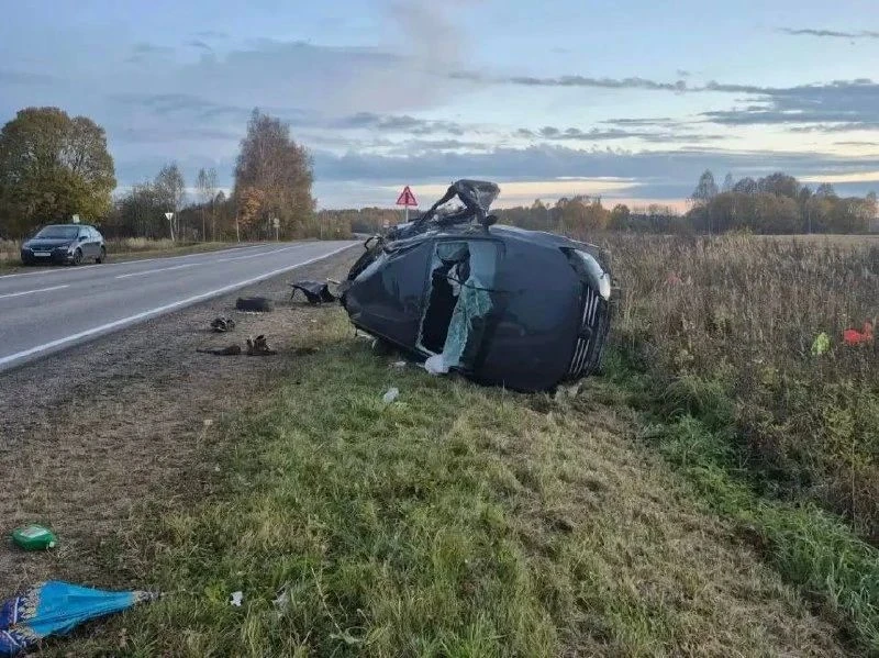 ⚠️Смертельное ДТП в Смоленской области: автомобиль вылетел в кювет и опрокинулся