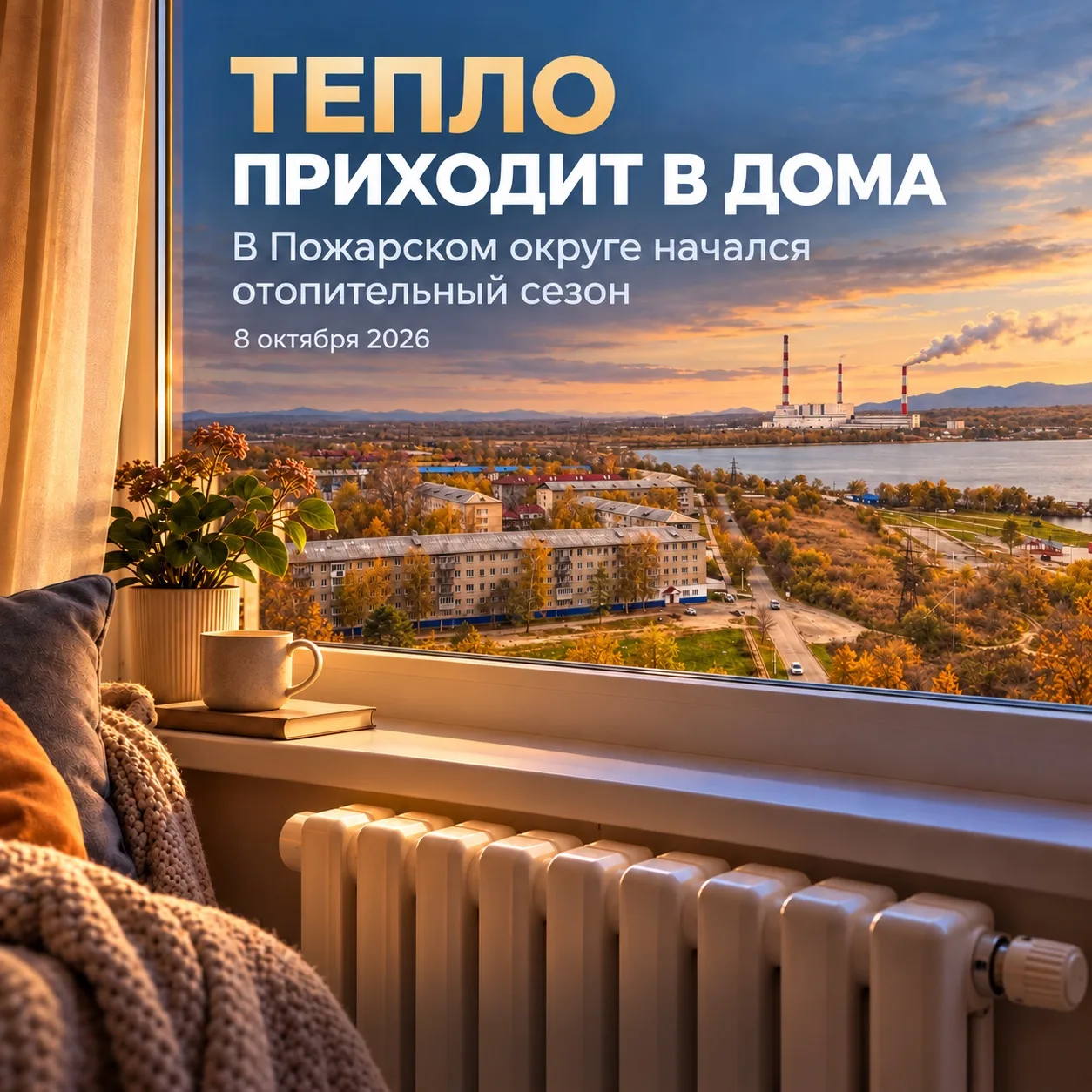 🏠 В Пожарском округе началась подача тепла в жилые дома