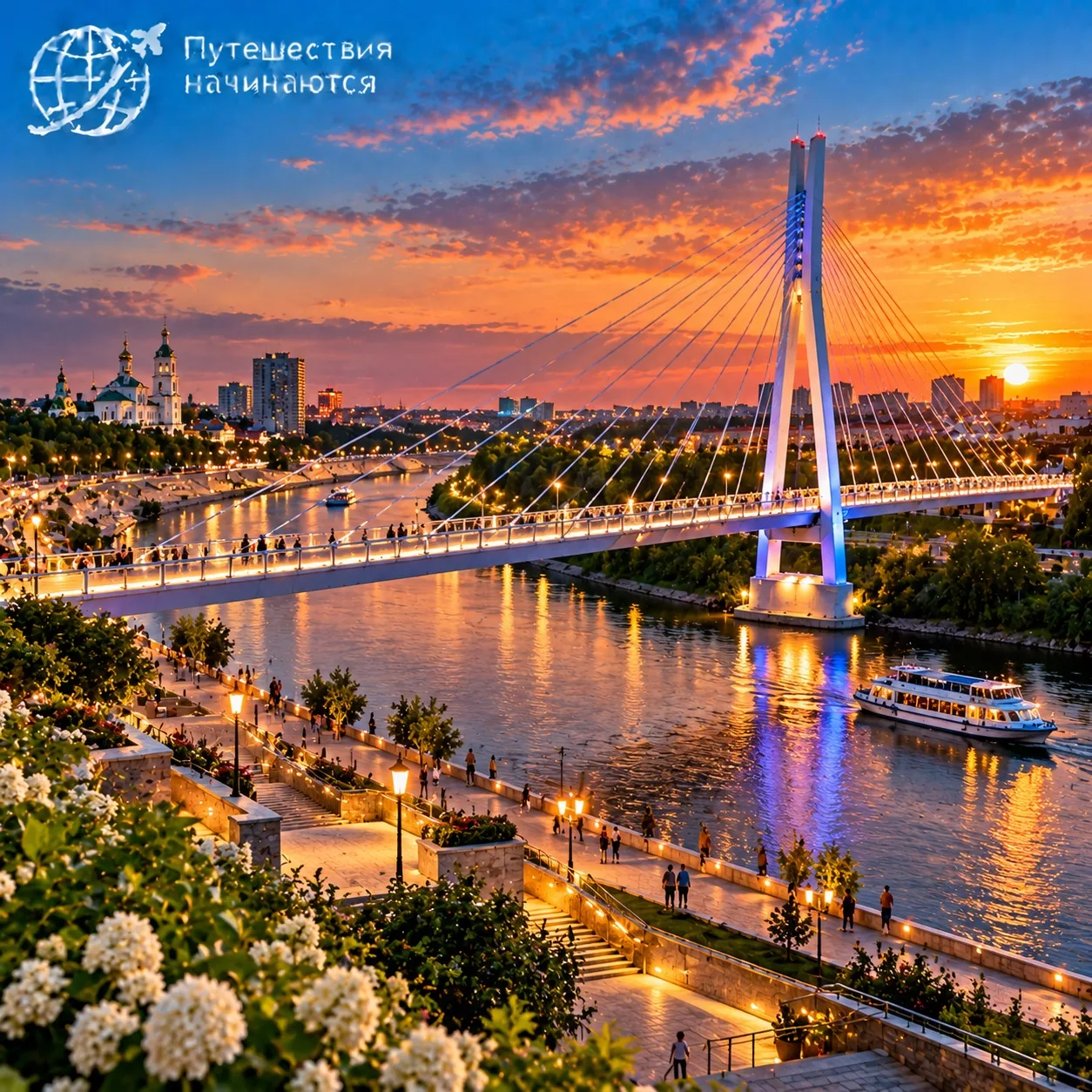 🌉 Мост Влюблённых — Тюмень, Россия 🇷🇺