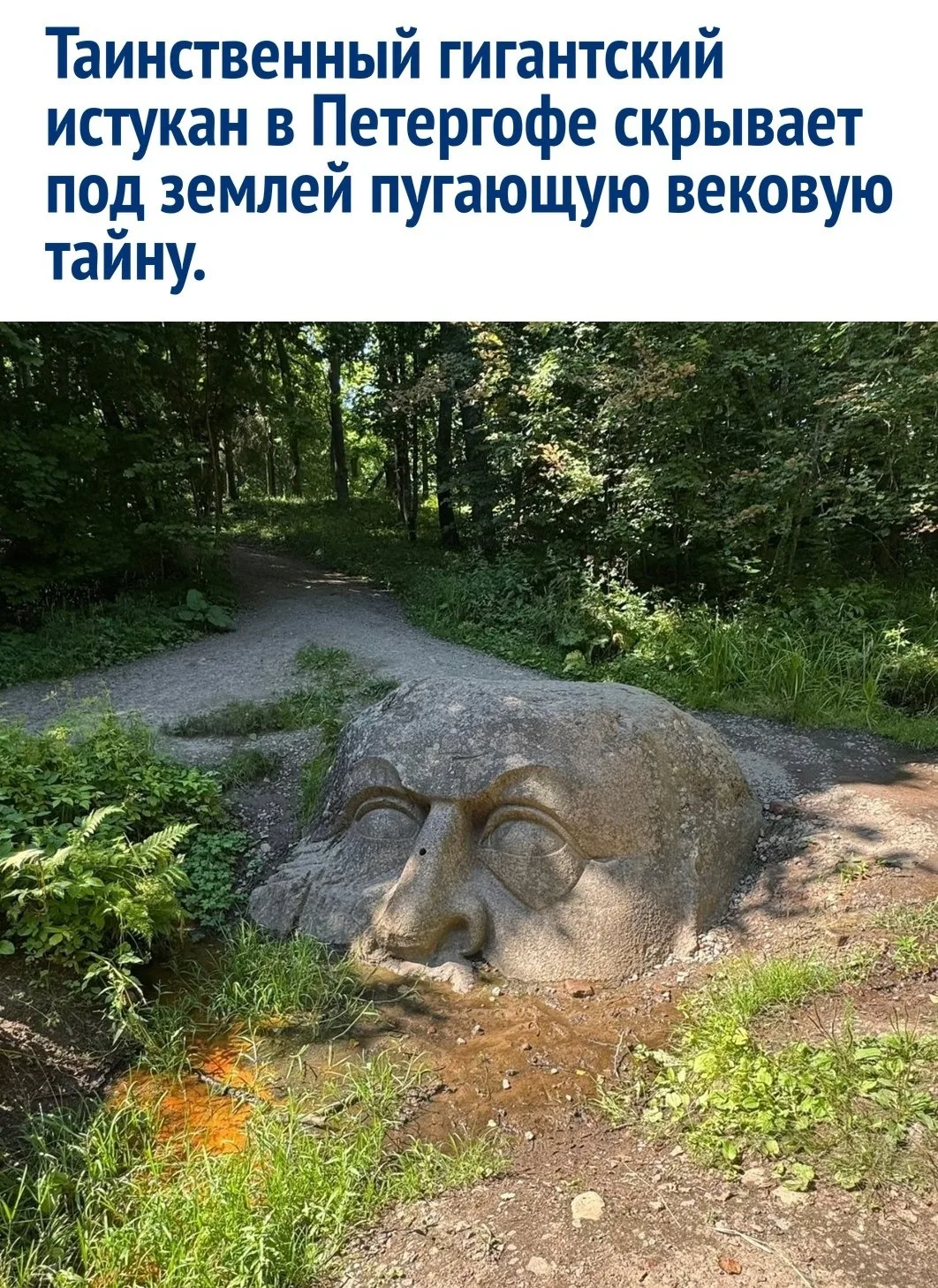 Из недр сырой земли парка Сергиевка выступает зловеще величественный монолит из гранита...