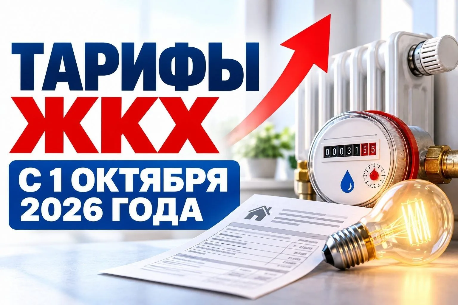 Коммунальные платежжи снова подорожали с 1 октября 2026 года, в Московской области на 1...