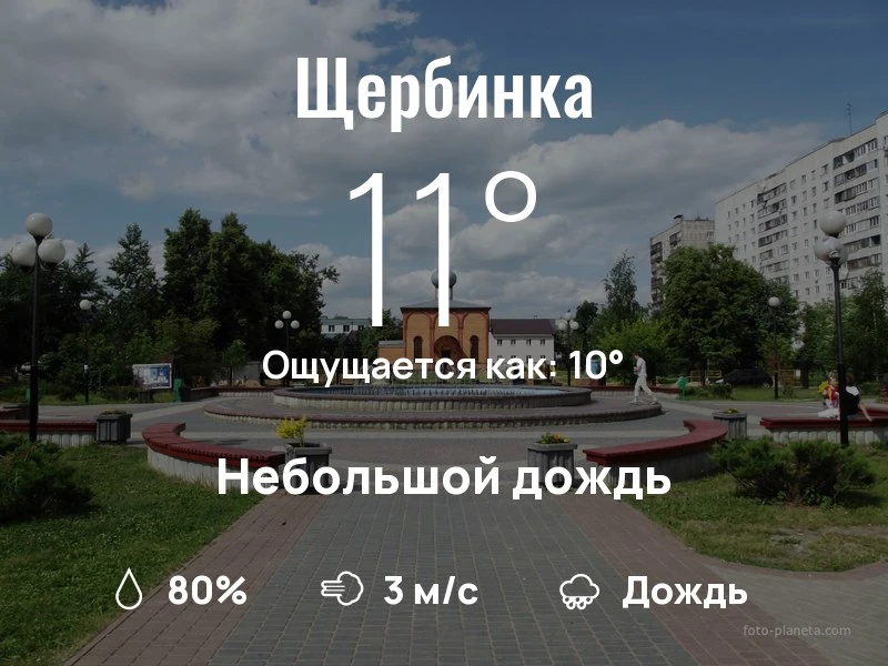 Что с погодой в Щербинке?