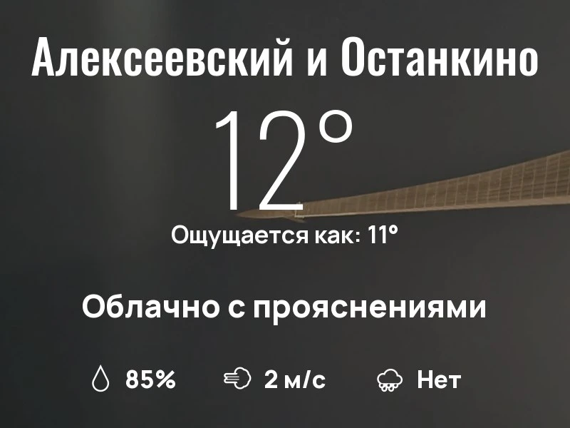 Что с погодой в районе ВДНХ?