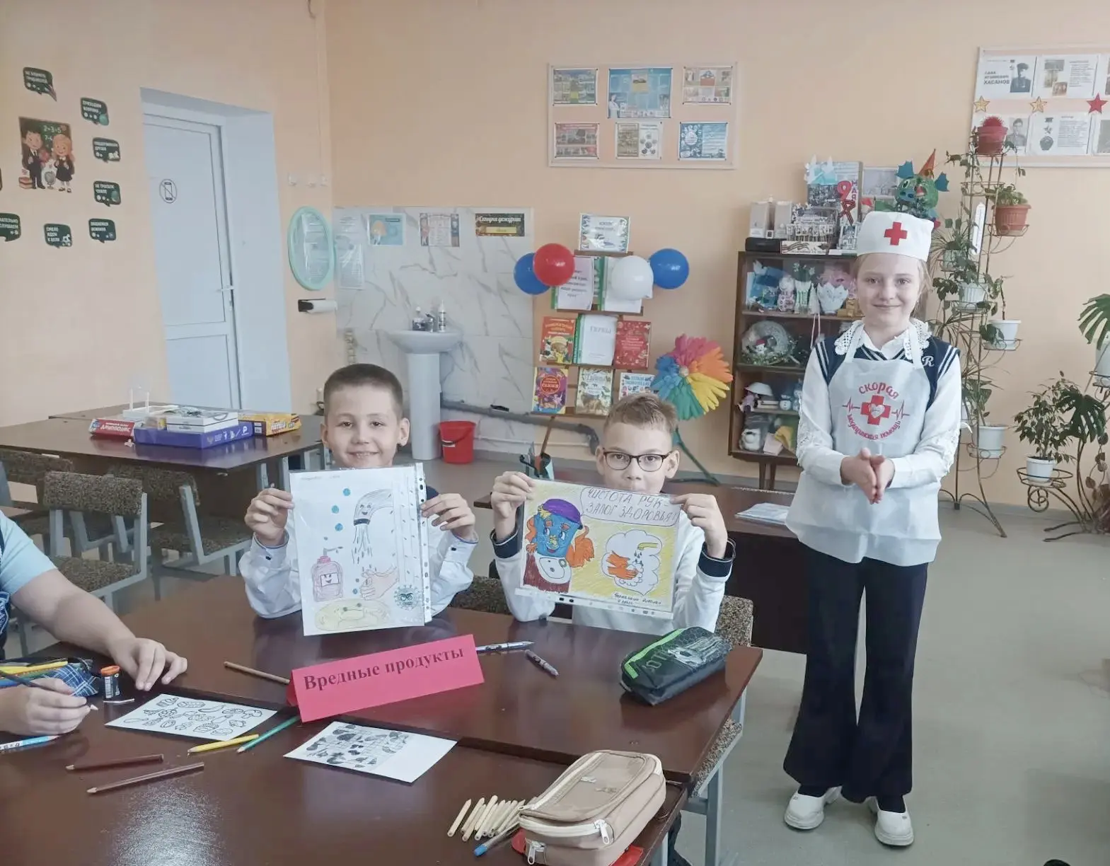 В 4 классе ГБОУ ЛНР "КШ ✓29" прошел классный час"Будьте здоровы",который был направлен ...