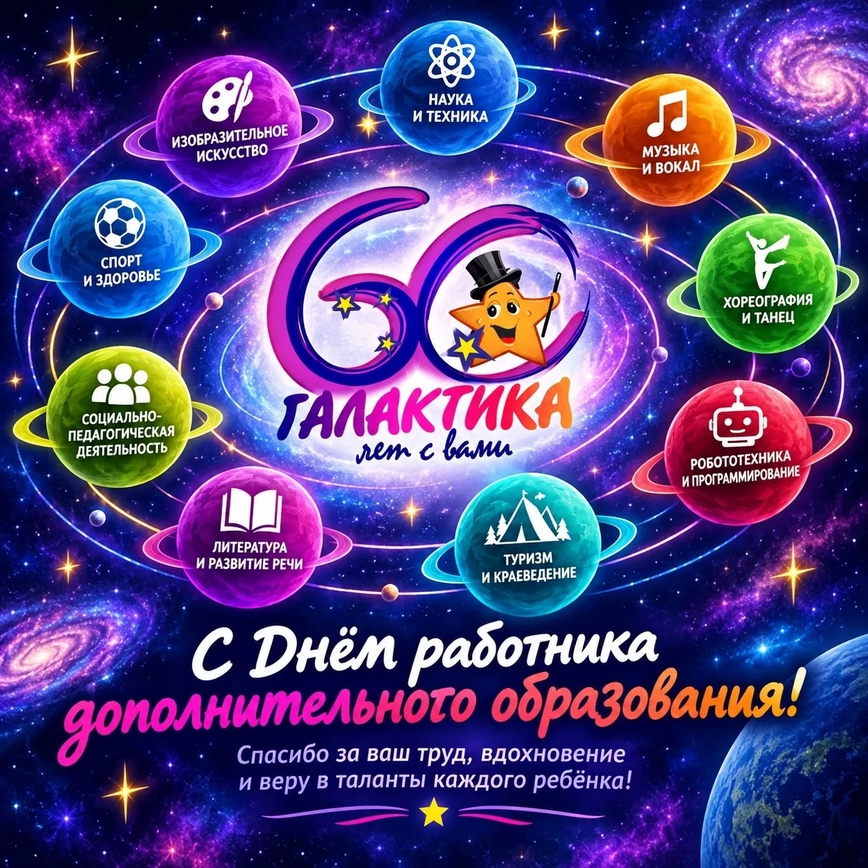 🎉 С Днём работников  дополнительного образования!