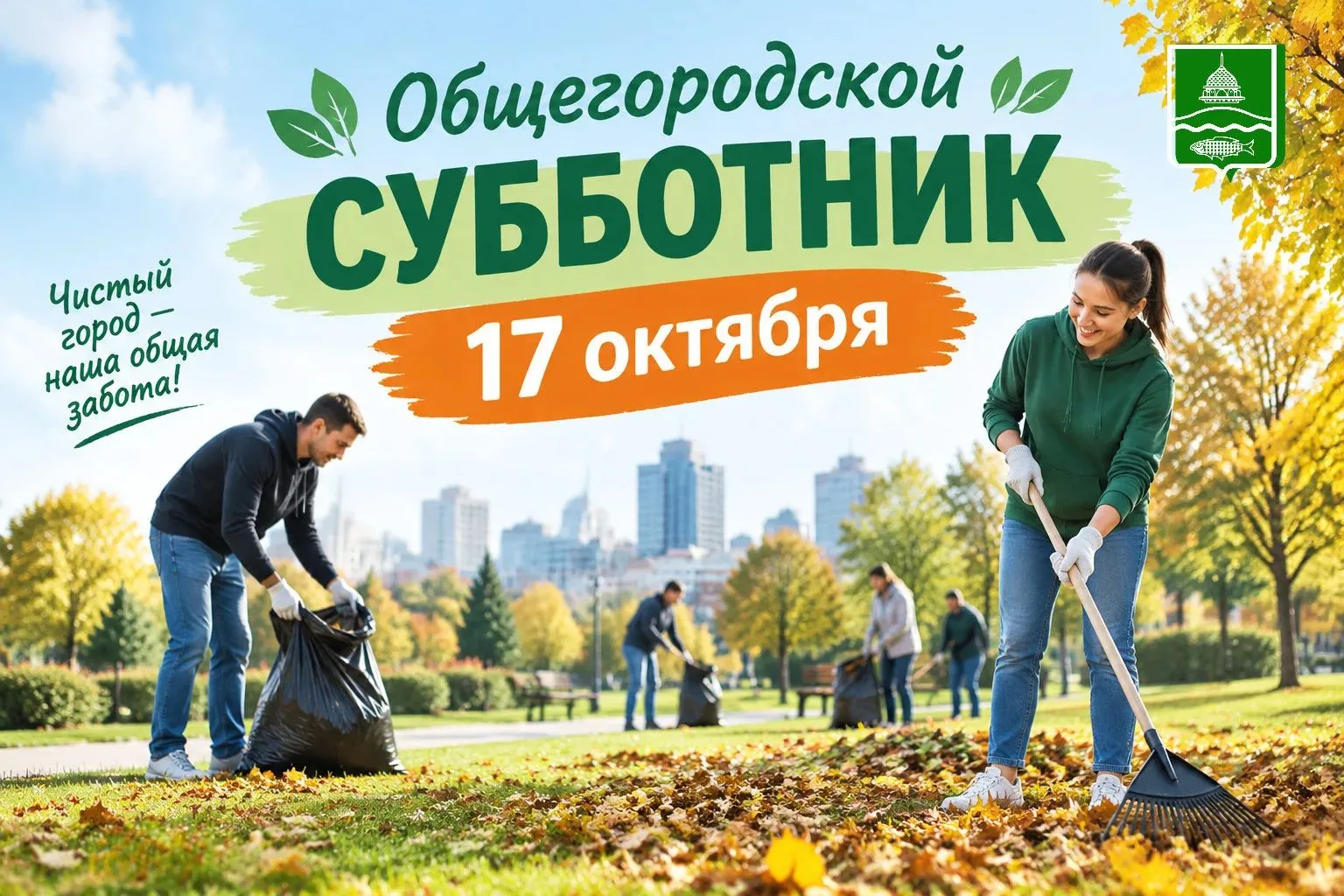 ✅☀В субботу, 17 октября, в Бугульме состоится осенний общегородской субботник по наведе...