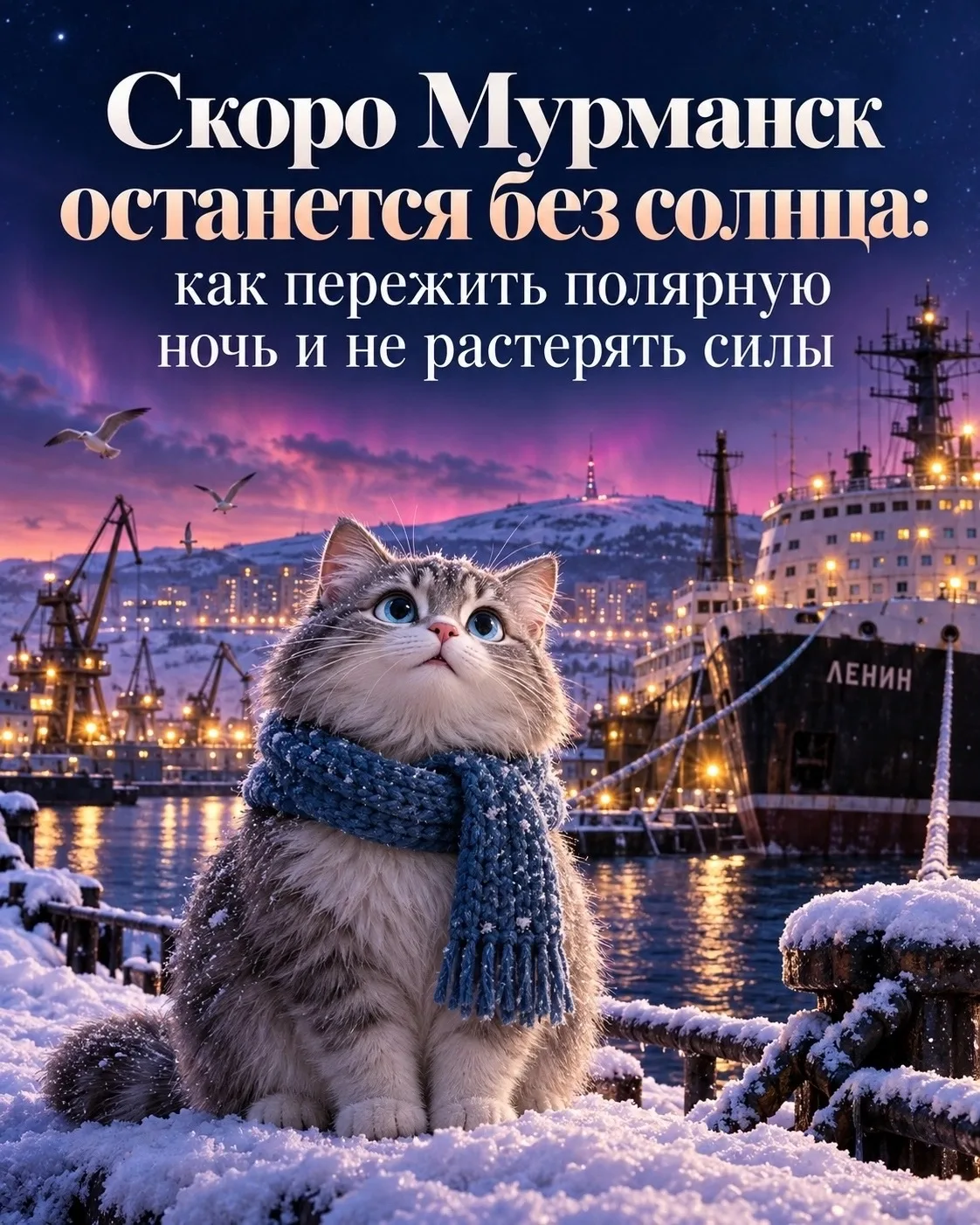 🌚Скоро Мурманск останется без солнца: как пережить полярную ночь и не растерять силы
