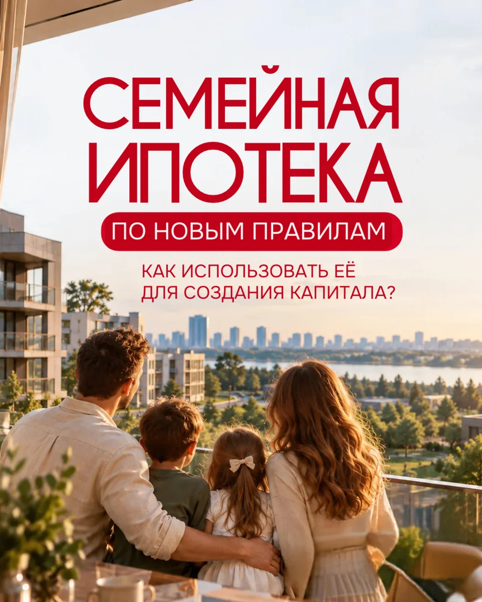 СЕМЕЙНАЯ ИПОТЕКА ПО НОВЫМ ПРАВИЛАМ: КАК ИСПОЛЬЗОВАТЬ ЕЁ ДЛЯ СОЗДАНИЯ КАПИТАЛА?