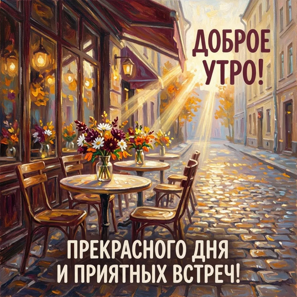 С добрым утром! Пусть утро начнется с любимого завтрака, а день принесет много поводов ...