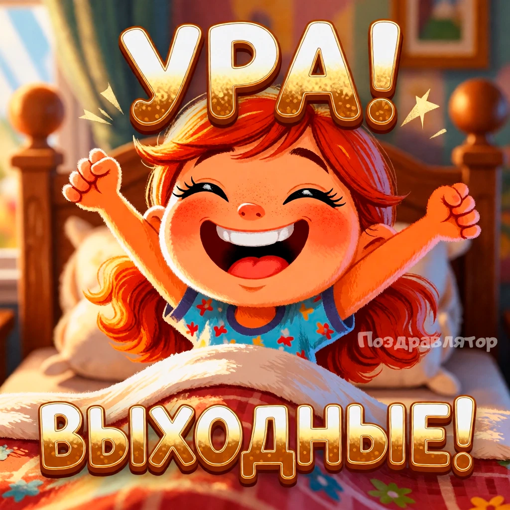 Доброе утро! Сегодня можно ничего не делать. И это официально 🥳