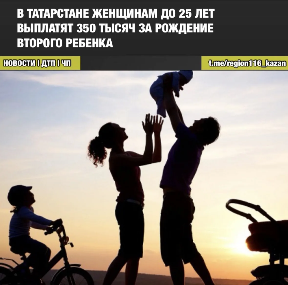 В Татарстане с 1 января 2027 года введут единовременную выплату в размере 350 тыс. рубл...
