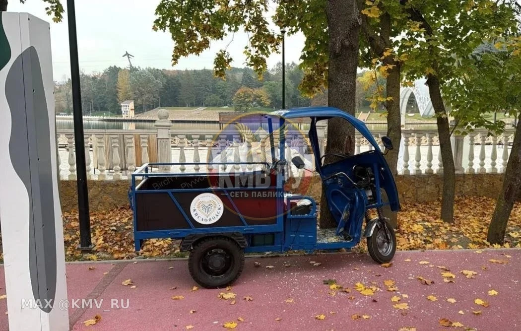 🌲❌🛺В Кисловодске ребёнок управляя электротележкой допустил наезд на дерево